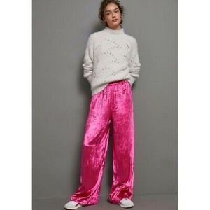 Maeve Anthropologie Anastacia Pink Velvet Pants